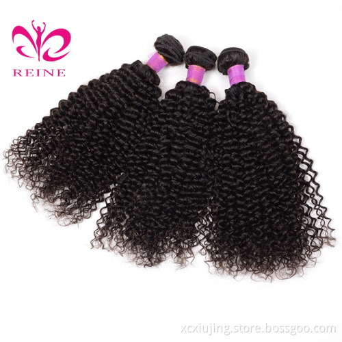 Kinky curly hair virgin Peruvian  hair Bundles 100% virgin hair bundles for black women